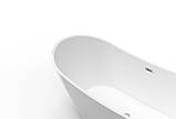 Ванна окремостояча 170х75х70 см овальна акрилова Insana Amina BS з сифоном і ніжками, фото 4