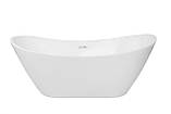 Ванна окремостояча 170х80х72 см овальна акрилова Insana  Amina BS з сифоном і ніжками, фото 8