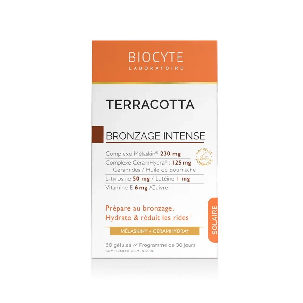 Biocyte TERRACOTTA BRONZAGE INTENSE NEW Активатор засмаги, зберігає молодість шкіри, 60 капсул, фото 1