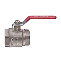 Кран кульовий NOLF CLASSIC NFC.611 2", латунь CW617N, внутрішня-внутрішня різьба, прямий, червоний важіль, для води, Німеччина