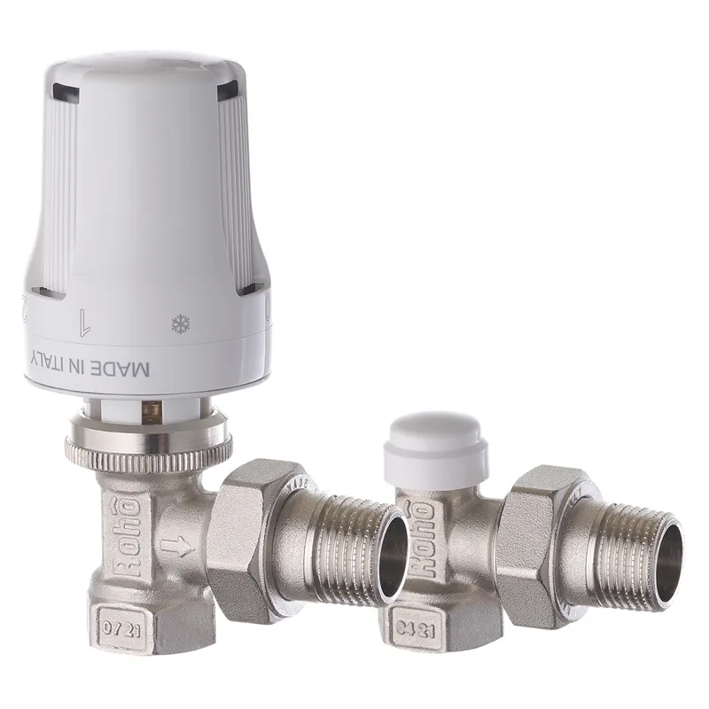 Комплект для підключення радіатора Roho R5150-050K - 1/2" кутовий (RO0116), латунь CW617N, нікель