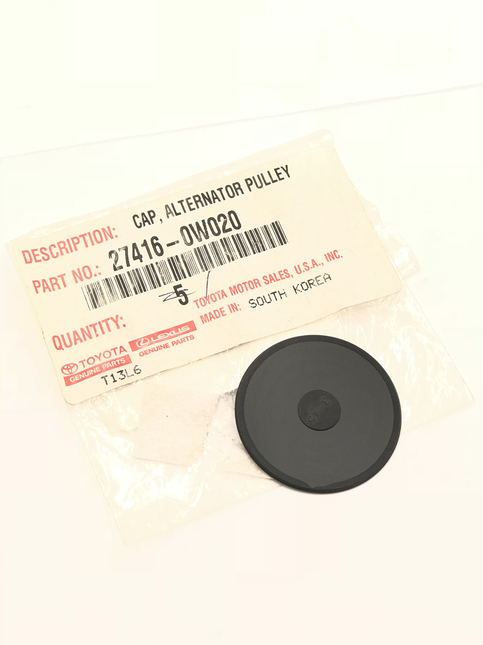 Кришка шківа генератора, оригінал 27416-0W020 Тойота, Лексус 2000-2015