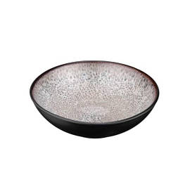 Тарілка глибока Ardesto Bolzano чорно-коричнева 630 мл d18 см кераміка (AR2918BB)