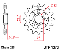 Звезда передняя JT JTF1373.17