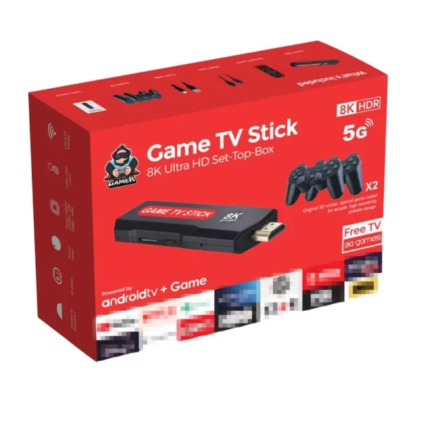 Ігрова приставка Infinity Game Console TV Stick Q9 64GB 8K Ultra HD + 2 джойстика