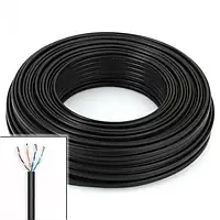 Вита пара Merlion КНП UTP (4 * 2 * 0.5) 4p 24 AWG Black (KNPMLCCA405305B)