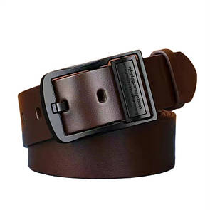 Однотонний ремінь для чоловіків Leros у коричневому кольорі