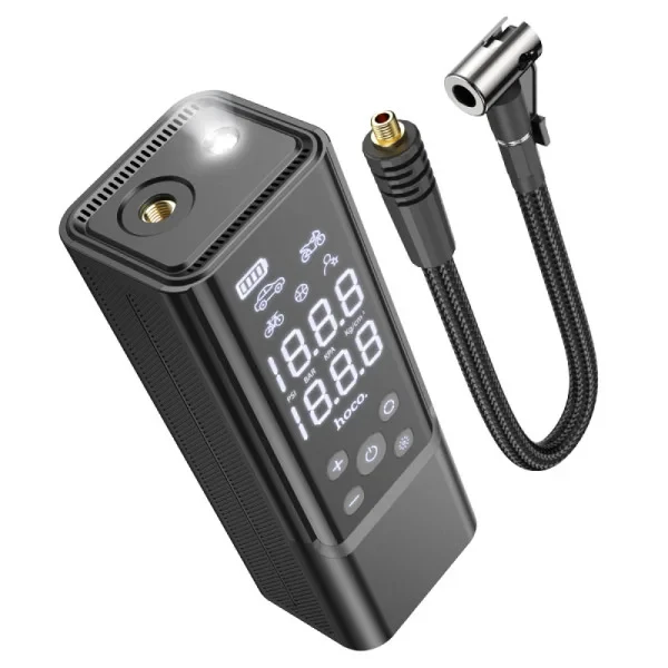 Автокомпресор Hoco ZP7 Maddy (5000 mAh) Black