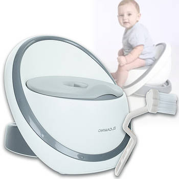 Дитячий горщик у вигляді капсули з кришкою та м'яким сидінням EL CAMINO ME 1143 EGG POTTY Gray Сірий