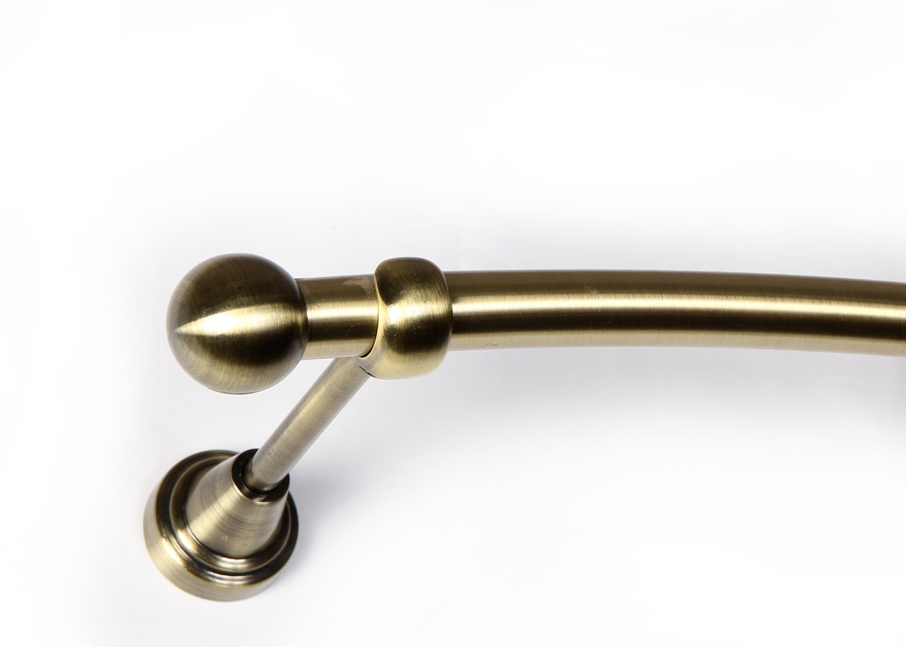 Карниз металевий з вигином, гнута труба 19мм., металевий карниз для арки, еркера