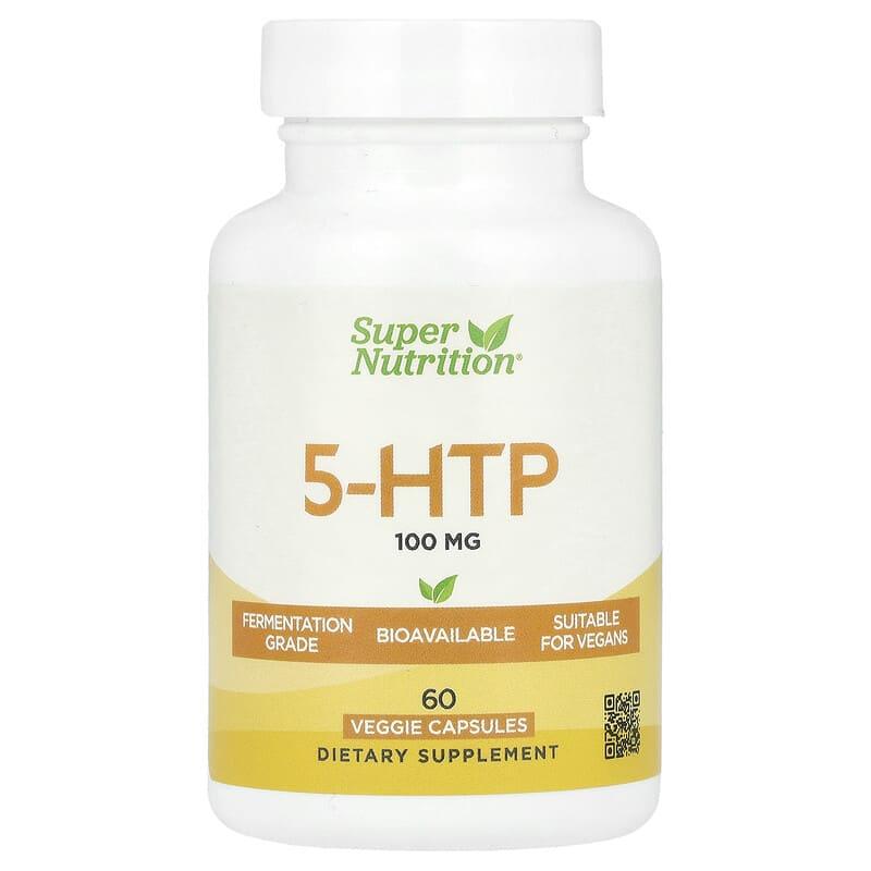 5-гідрокси L-триптофан (для підвищення серотоніну) Super Nutrition 5-HTP 100 мг 60 капс.