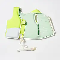 Жилет для плавання дитячий Sunny Life SunnyLife Salty the Shark Aqua Neon Yellow Саннілайф 2-3роки, фото 6
