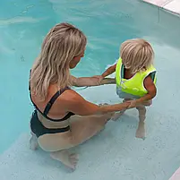Жилет для плавання дитячий Sunny Life SunnyLife Salty the Shark Aqua Neon Yellow Саннілайф 2-3роки, фото 7