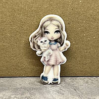 Серединка для бантиків Лялька Джоллі Долс, 4 см, арт 03734, 1 шт, Різнокольоровий