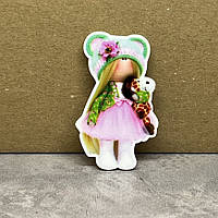 Серединка для бантиків Лялька Тільда - розмір 25*41 мм, арт 010040, 1 шт, Різнокольоровий