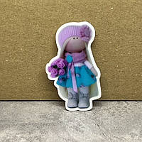 Серединка для бантиків Лялька Тільда - 4 см, арт 02332, 1 шт, Різнокольоровий