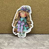 Серединка для бантиків Лялька Тільда - 4 см, арт 02334, 1 шт, Різнокольоровий