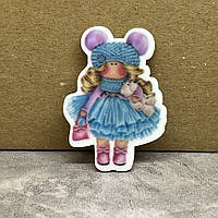 Серединка для бантиків Лялька Тільда - 4 см, арт 02358, 1 шт, Різнокольоровий