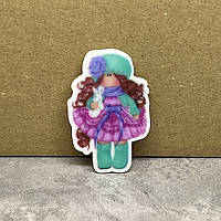 Серединка для бантиків Лялька Тільда ( зайчик) - 4 см, арт 014204, 1 шт, Різнокольоровий