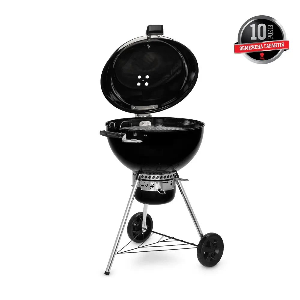 Круглий вугільний гриль WEBER MASTER-TOUCH GBS PREMIUM E-5770 57 см гриль з функцією копчення та запікання, фото 1