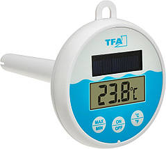 TFA 30.1068.02 | Цифровий плаваючий термометр для басейну на сонячних батарейках для вимірювання температури води, фото 4