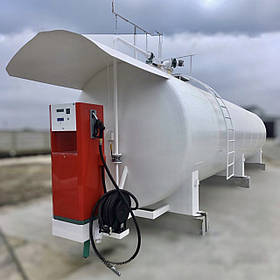 Резервуар для зберігання палива на 30000 літрів РГС 30 куб на лапах з кранами