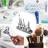 Органайзер для зубних щіток і косметики з дренажною підставкою з діатомітової глини, 30×10×0.9 см Білий, фото 6