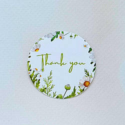 Наклейки  "Thank you" 10 шт