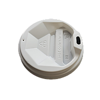 Кришка пластикова, d=80 мм (білий) 50 шт