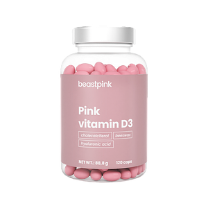 Вітамін D3 з гіалуроновою кислотою BeastPink Pink Vitamin D3 2000 UI 120 капс.