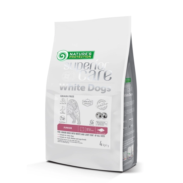 Сухий корм для юніорів Nature's Protection (Нейчерс Протекшен) Superior Care White Dog GF Junior з білою рибою 4 кг, фото 1