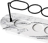 Органайзер для зубних щіток і косметики з дренажною підставкою з діатомітової глини, 30×10×0.9 см Білий, фото 4