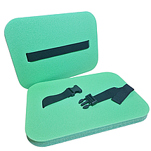 Каремат сидіння туристичне 350×240×20 мм із ремінцем, Зелена, фото 2