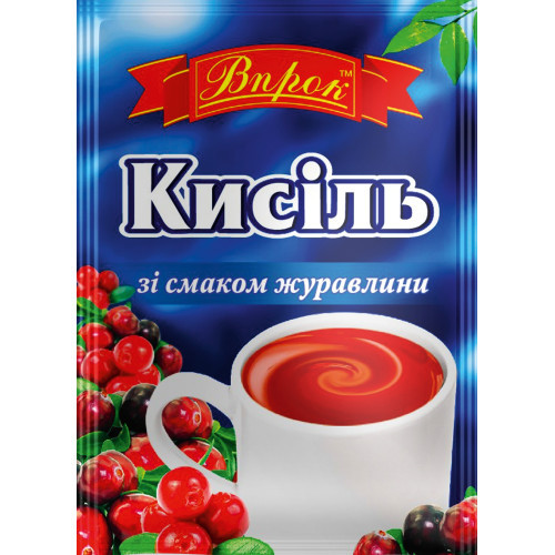 Кисіль зі смаком журавлини 65г