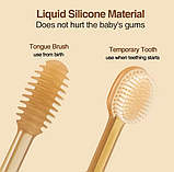 Набір дитячих силіконових зубних щіток 3 в 1 Dr. Isla, 0-18 місяців, фото 3