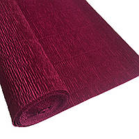 Гофрований креп папір бургундія 0,5мх2м 34г/м2 Tymos Польща