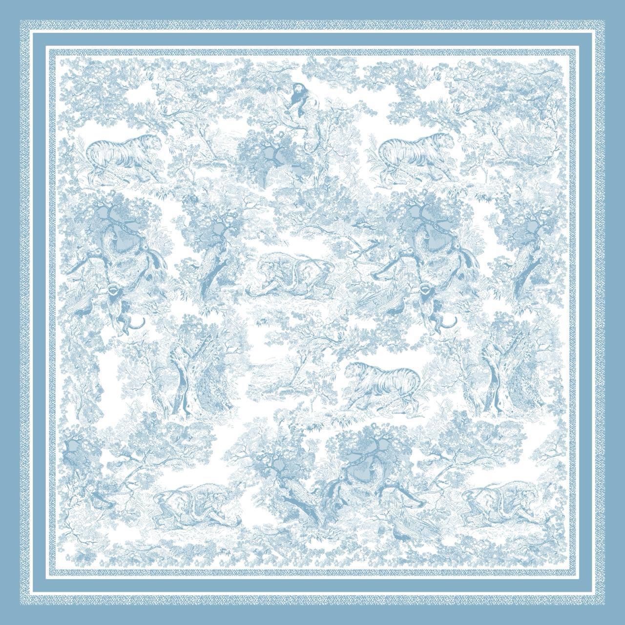 Хустка атласна "Мішель савана" блакитна 234006, фото 1