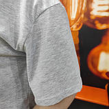 Футболка базова жіноча сіра меланж короткая бавовна, фото 5