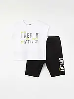 Комплект Футболка з короткими рукавами та лосини для дівчаток 152 см 11-12 років