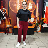 Футболка базова чорна жіноча коротка бавовна, фото 4