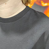 Футболка базова чорна жіноча коротка бавовна, фото 6