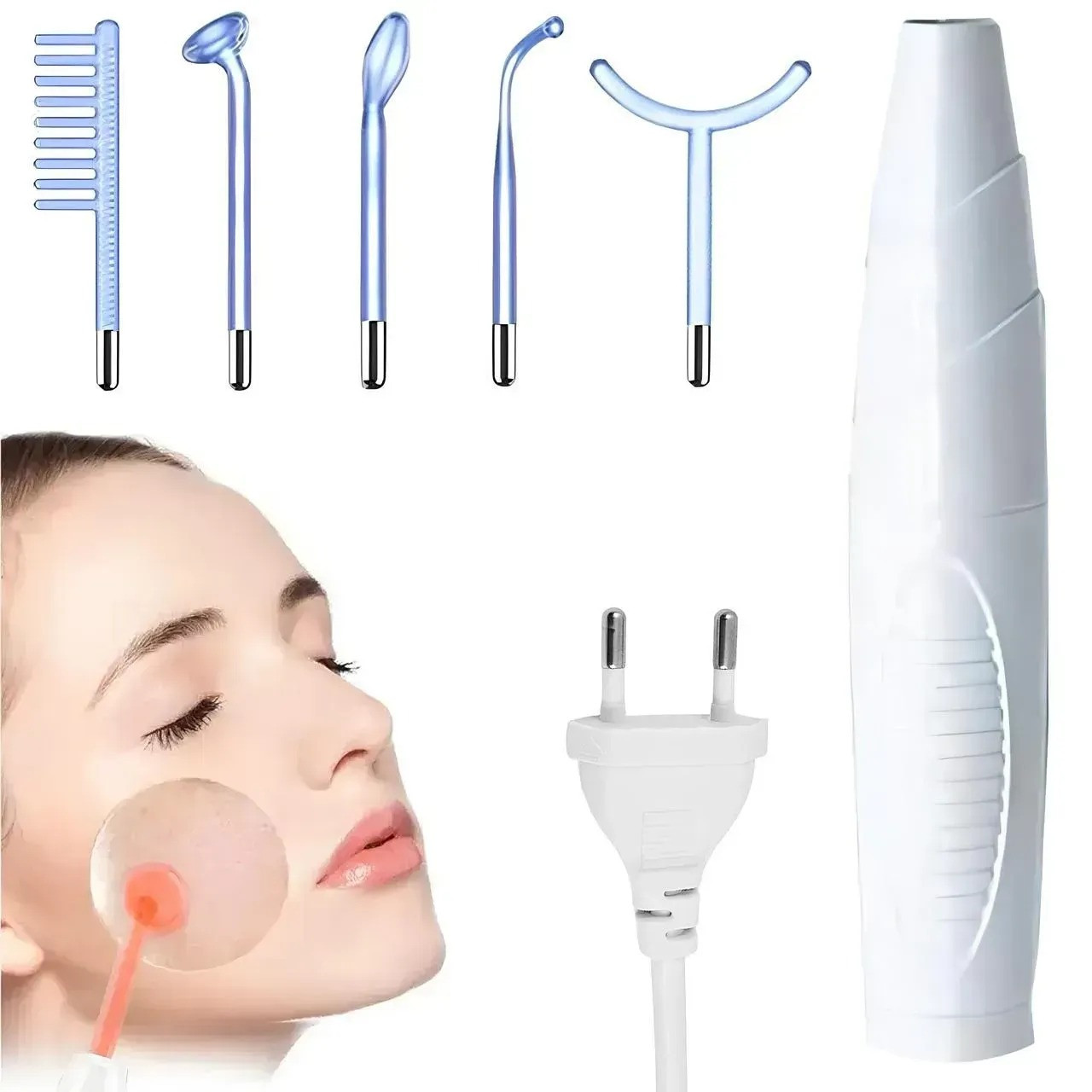 Дарсонваль апарат для догляду за шкірою та волоссям 5 в 1 Supretto (9305), фото 1