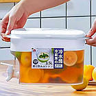 Контейнер харчовий з краном 3,5 л / Контейнер-лимонадник / Пластиковий лимонадник з краном для напоїв, фото 4