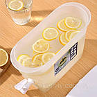 Контейнер харчовий з краном 3,5 л / Контейнер-лимонадник / Пластиковий лимонадник з краном для напоїв, фото 2