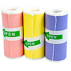 Самоклеючий термопапір для міні-принтера (57x25мм) 3 кольори / Набір кольорового паперу для термопринтера, фото 9