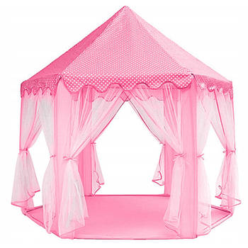 Дитячий ігровий намет Замок 140х135х135см / Намет дитячий у вигляді замку / Шатро намет ігровий