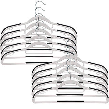 10шт Вішалки для одягу 42см/ Тремпель із силіконовим покриттям / Тремпель для одягу / Вішалка для одягу