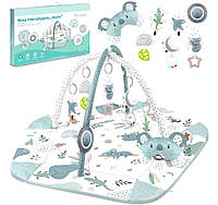 Коврик для малышей на пол (Польша), Развивающий коврик для девочки, Развивающий коврик с игрушками, MNA