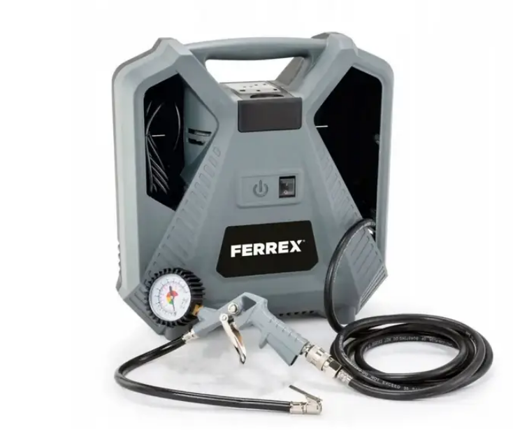 Мінікомпресор, безмасляний компресор Ferrex CQ180D-1 1100 Вт, 180 л, манометр