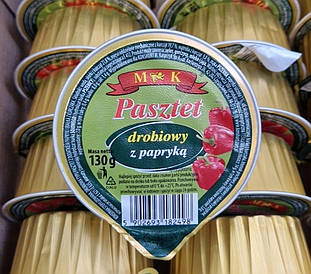 Паштет   MK Drobiowy  z paprika  130 г.